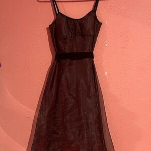 A. Byer Black Sheer Midi Dress